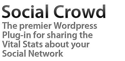 Social Crowd, The Premier Wordpress Plugin for Sharing the Vital Stats about Your Social Network